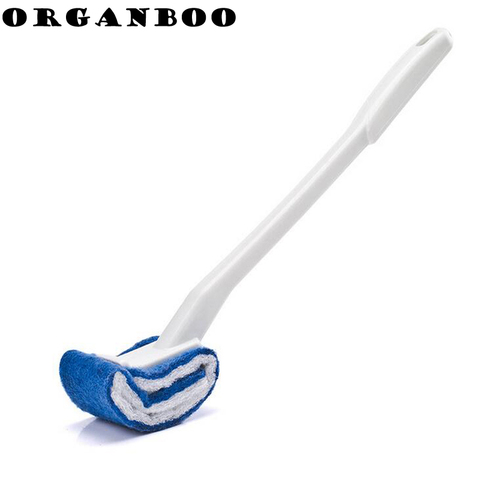 Brosse de toilette à long manche, accessoires de salle de bains et de cuisine, brosse de nettoyage de sol, outils de nettoyage, matériau PP + fibre de nylon, 4 couleurs, 1 pièce ► Photo 1/6