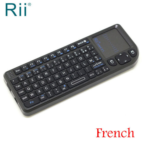 Original Rii Mini X1 français (Azerty) Mini 2.4GHz clavier sans fil Air souris avec pavé tactile pour Android TV Box/Mini PC/ordinateur portable ► Photo 1/5