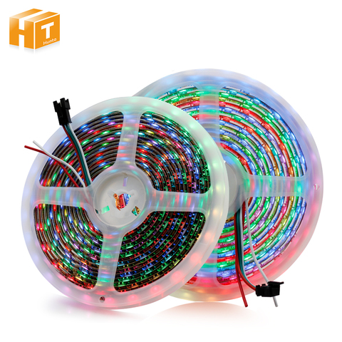 1 m 2 m 3 m 5 m Couleur WS2812B led Bande DC5V Noir/Blanc PCB RGB Smart pixel contrôle led Bande ► Photo 1/6