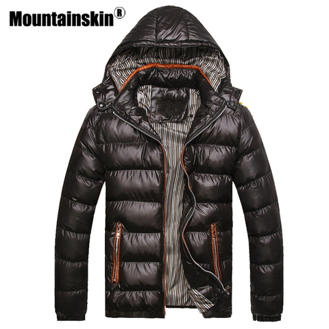 Mountainskin À Capuche veste d’hiver pour homme décontracté Parkas Hommes Manteaux Épais Thermique Brillant Manteaux Slim Fit Marque Vêtements 7XL SA045 ► Photo 1/6