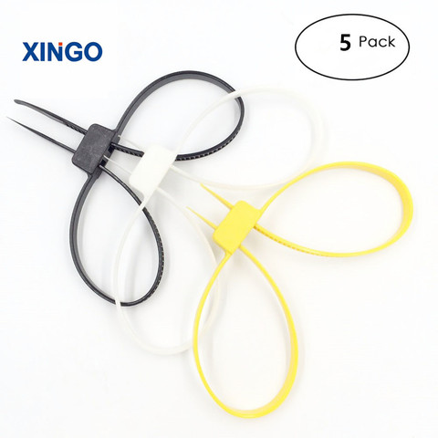 Xinger – lot de 5 attaches de câble en Nylon à Double fermeture éclair, sangles de manchettes, jetables, autobloquantes ► Photo 1/6