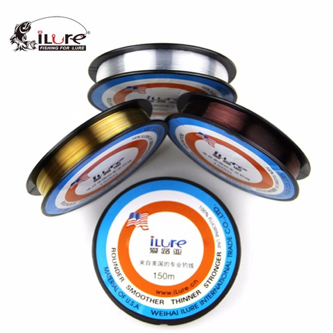 ILure – ligne de pêche transparente en fluorocarbone, fil de carpe, Monofilament japonais Super résistant, pour l'hiver, pêche sur glace, 150m ► Photo 1/6