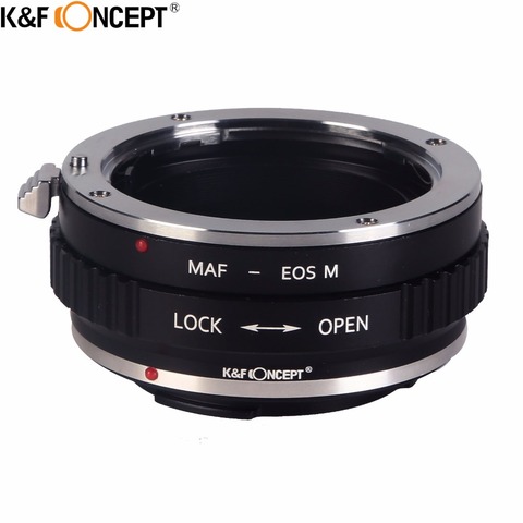 K & F CONCEPT af-eos anneau adaptateur d'objectif pour Sony Minolta/Alpha AF monture d'objectif pour Canon EOS M EF-M monture d'objectif boîtier de l'appareil photo reflex numérique ► Photo 1/1