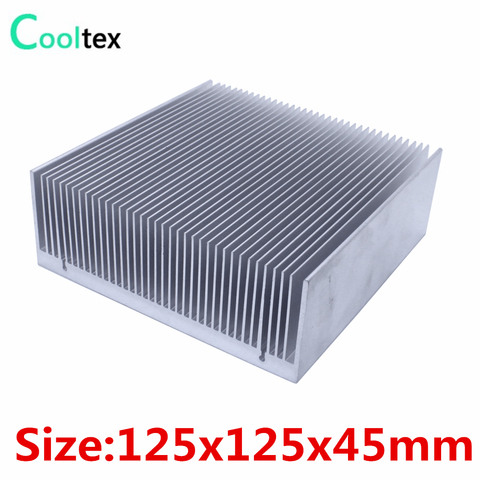 Dissipateur thermique en aluminium, 125x125x45mm, haute puissance, radiateur pour amplificateur de puissance électronique LED, refroidissement ► Photo 1/3