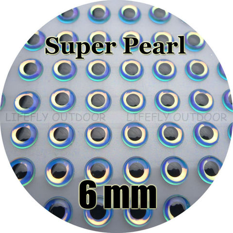 Super perle 3D de 6mm, vente en gros, 350 yeux de poisson holographiques 3D doux et moulés, pupille ovale, attache à la mouche, Jig, fabrication de leurres ► Photo 1/1
