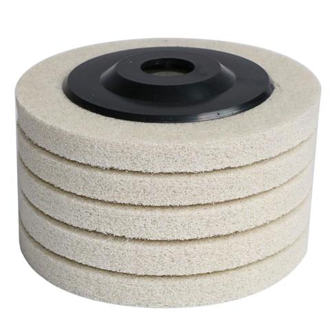 Disque de polissage en Fiber de Nylon Composite corindon blanc, 5 pièces, disque à lamelles abrasifs Non tissés, alésage de 125mm, 7/8 pouces ► Photo 1/6