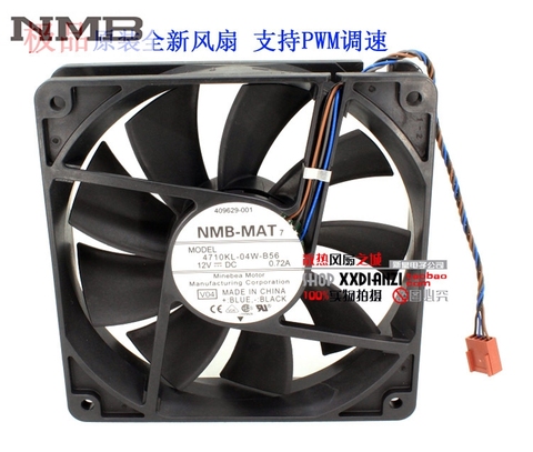 Pour NMB ventilateurs 12cm 12025 120mm 0.72A 4 fils PWM boîtier industriel ventilateurs de refroidissement axiaux ► Photo 1/1