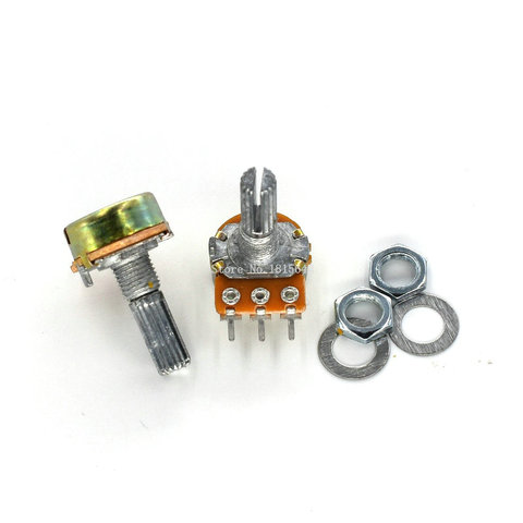 Potentiomètres WH148 3 broches 20mm, 5 pièces, B1K B2K B5K B10K B20K B50K B100K B250K B500K 1K 2K 5K 10K 20K 50K 100K 250K 500K 1M ► Photo 1/1