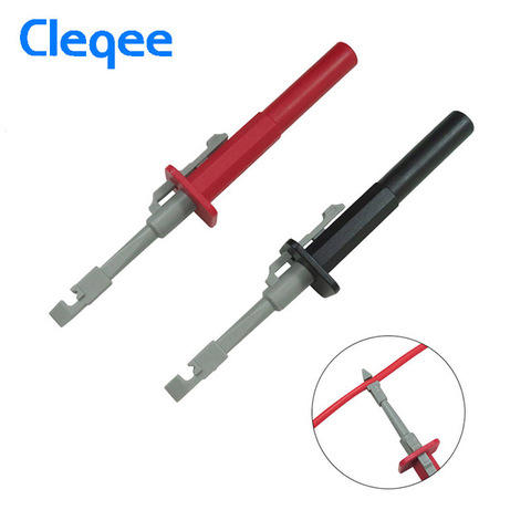 Cleqee – ensemble de sondes d'alligator P5006 2 2022 pour la détection de Circuit de voiture, Piercing d'isolation, rouge/noir, pièces/ensemble ► Photo 1/1