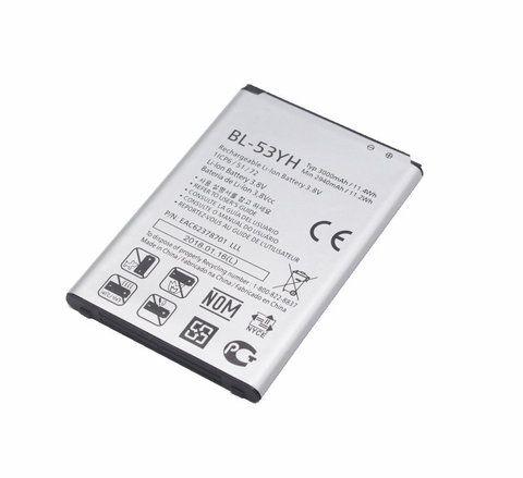 Batterie de remplacement pour LG G3 F400 F400K F460 F470 D830 D850 VS985 D850 D851 D852 D855 D857 D858 D859 LS990, 1x3000mAh ► Photo 1/6