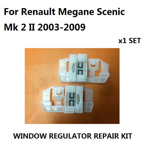 Kit de réparation de régulateurs de fenêtre, Clip avant gauche et droit, pour Renault Megane Scenic Mk 2 II, nouveau, 2003-2009 ► Photo 1/1