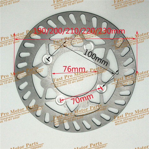 Plaque de frein à disques de frein, pour moto tout-terrain 190/200210/220/230mm, meilleur KLX CRF, meilleur frein avant et arrière, utilisation universelle ► Photo 1/2