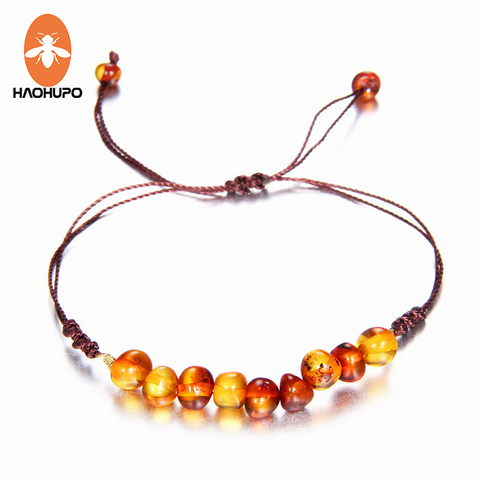 HAOHUPO-9 Bracelets en ambre naturel pour femmes, bijou de perles, améthyste Turquiose, fait à la main, pour bébé, nouvelle collection ► Photo 1/6