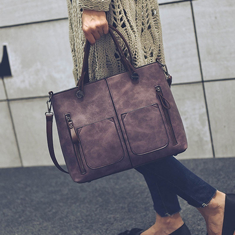 Vintage femmes sac à bandoulière femme casual fourre-tout messager pour le Shopping quotidien tout usage haute qualité Dames sac à main à bandoulière ► Photo 1/6