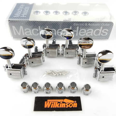 Accordeurs de guitare électrique Wilkinson VINTAGE CHROME têtes de Machine accordeurs pour guitare ST & TL ou WJ-55 similaires ► Photo 1/6