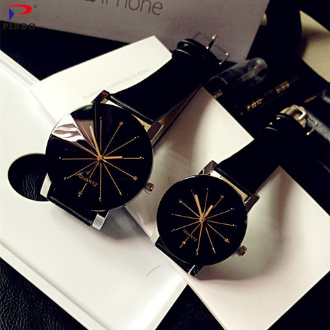 Relogio Feminino mode luxe Couple montre à Quartz cadran heure numérique femmes montres hommes en cuir montres horloge dame cadeau ► Photo 1/5