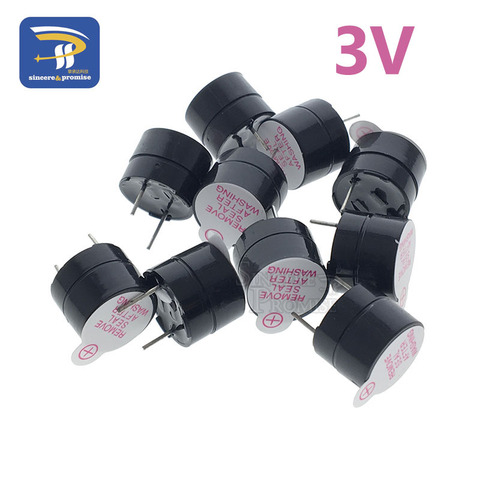 10 pièces 3v Active Buzzer magnétique Long continu bip sonnerie d'alarme 12mm MINI actif Piezo Buzzers adaptés pour les ordinateurs imprimantes ► Photo 1/6