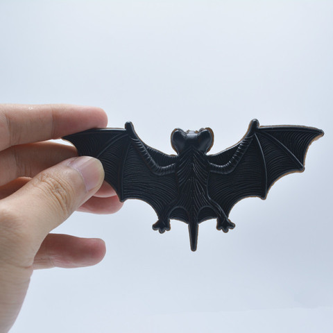 Accessoires de décoration de chauve-souris en plastique, 5 pièces, accessoires de décoration d'halloween, jouets cuillère, amusants, Imitation souple, blague, Halloween ► Photo 1/5