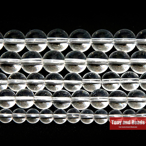 Pierre naturelle cristaux de Quartz clair lisse perles amples 15 