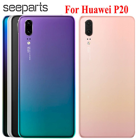 Nouvelle couverture pour Huawei P20 couvercle de batterie porte boîtier arrière boîtier arrière pour Huawei P20 batterie porte pièces de rechange ► Photo 1/6