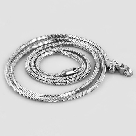 Collier en acier inoxydable, 1 pièce, chaîne serpent carrée, bijoux pour hommes et femmes ► Photo 1/4