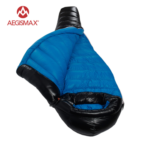 AEGISMAX hiver Camping professionnel ultra-léger momie 90% canard vers le bas sac de couchage épissage ► Photo 1/6