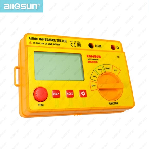 ALL SUN EM480B testeur d'impédance Audio Portable, plages de Test CATIII 20/200/2000 compteur de résistance 1KHz fonction de minuterie maintien des données ► Photo 1/6