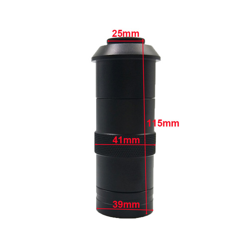 Microscope vidéo industriel CCD CMOS 8-100x, caméra, Zoom réglable, monture C, lentille, grossissement en verre, oculaire pour VGA, HDMI et USB ► Photo 1/3