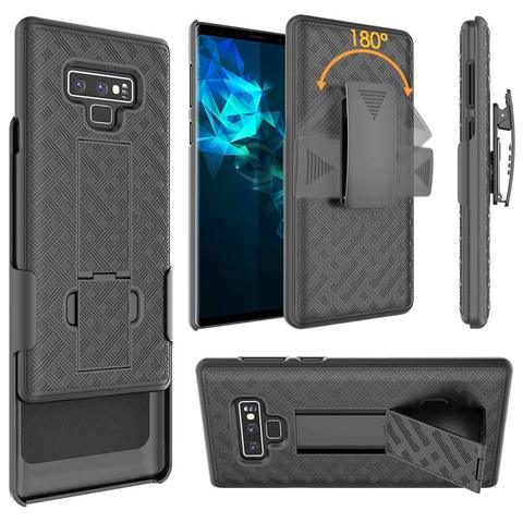 Combo Coque étui mince ceinture pince armure housse pour Samsung Note 9 S9 Plus Note 8 S9 béquille robuste armure Capa Coque ► Photo 1/6