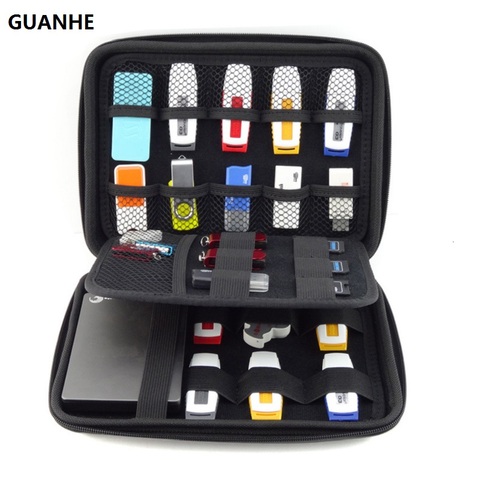 GUANHE sac pour lecteur USB de grande taille, étui pour accessoires électroniques/sac pour disque dur USB 22x16x4.5cm ► Photo 1/5