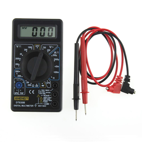Testeur de multimètre numérique DT838 DT830B, voltmètre, mesure de la résistance actuelle, compteur de température, ammètre ACDC, sonde de plomb ► Photo 1/6