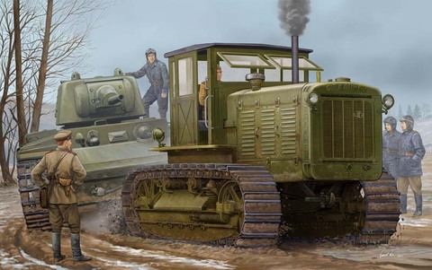 Trumpeter – tracteur modèle 05539 1/35 russe ChTZ S-65 avec cabine, kit de modèle en plastique ► Photo 1/1
