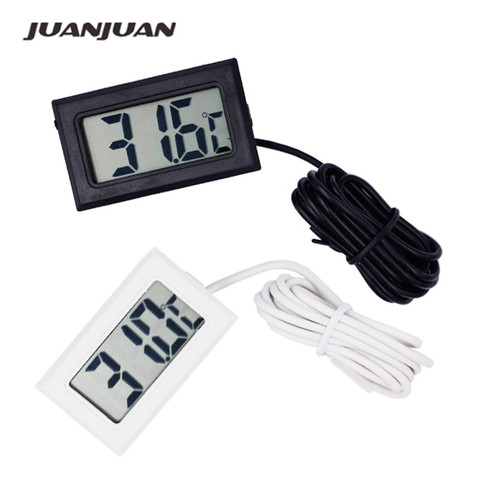 Numérique LCD Sonde Réfrigérateur Congélateur Thermomètre Thermographe Mètre pour Réfrigérateur 110C (Noir/Blanc) 20% off ► Photo 1/6