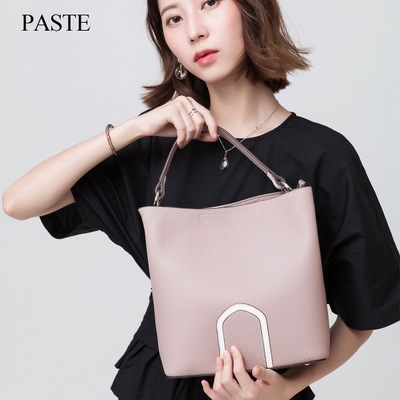 2017 meilleur cuir véritable femmes sacs à main printemps femme sac à bandoulière mode dames fourre-tout grande marque ipad rose sac à bandoulière ► Photo 1/4