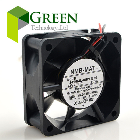 NMB – ventilateur de refroidissement Original avec 2 broches, boîtier de serveur, 60MM, 6CM, 60x60x25MM, 24V, 0,25 a, 6025 ► Photo 1/3