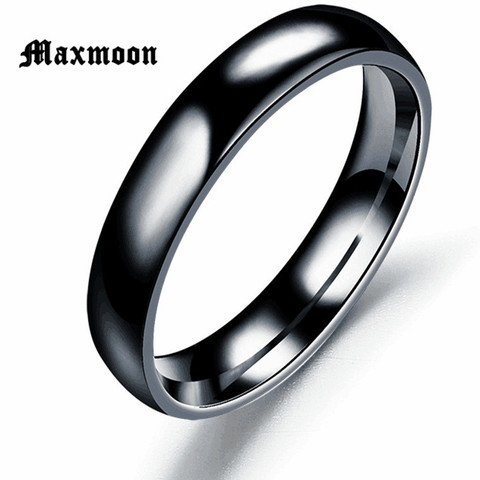 Maxmoon – bague en titane noir pour hommes et femmes, bijoux à breloques, à la mode, 2022 ► Photo 1/6
