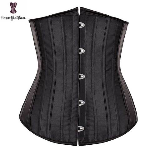 Corset sous le buste, Corset en spirale 26 Bustier, en acier, désossé, élégant, noir, abricot, été, meilleures ventes, d'entraînement de la taille ► Photo 1/6