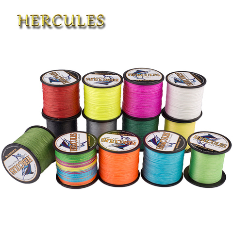 Hercules-ligne de pêche, cordon de pêche, ligne tressée PE, 10-300lb, 15 couleurs, 300m, 100% m ► Photo 1/6