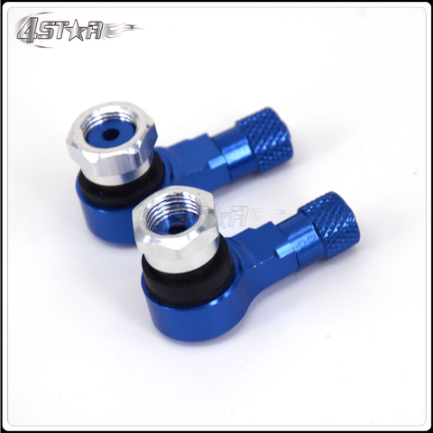 2 pièces universel moto aluminium roues pneu Valve tiges bouchons 90 degrés pour YAMAHA R1 R6 FZ6R FZ6 XJ6S XJR400 FZ1 FZR400 ► Photo 1/6