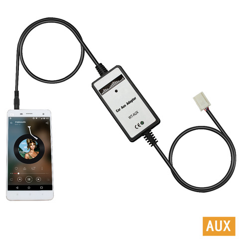 Moonet – lecteur mp3 Audio pour voiture, adaptateur AUX, Interface 3.5mm, téléphone portable pour Toyota Camry Corolla Yaris QX007 ► Photo 1/6