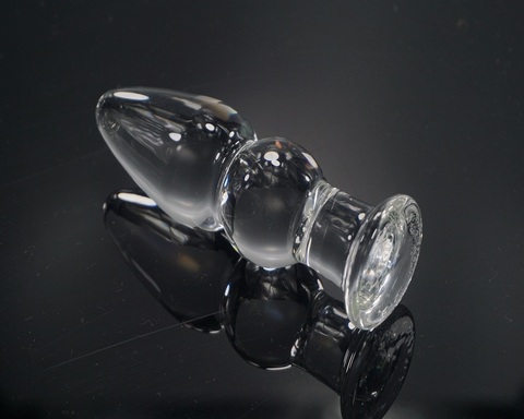 Godemichet anal en verre Pyrex, plug anal en cristal, jouets sexuels ► Photo 1/5