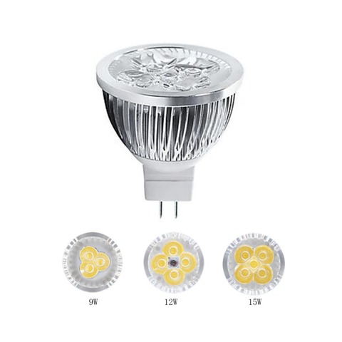 MR16 LED ampoule 12 V projecteur lumière 9 W 12 W 15 W chaud/naturel/blanc froid haute puissance lampe de LED ultra lumineuse ► Photo 1/6