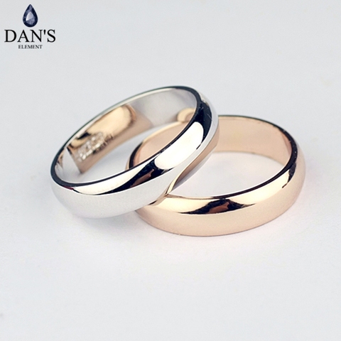 Dan's Element-anneau de mariage de marque pour femmes, rond, Simple, cuivre et or, à la mode, qualité supérieure, Fi-RG90696 ► Photo 1/1
