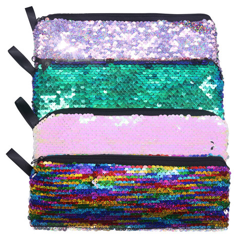 1 pièces nouveau Sequin porte-crayon Flash magique Sequin stylo sac fournitures scolaires fille sacs à main articles divers sac cosmétique multi-fonction sac ► Photo 1/6