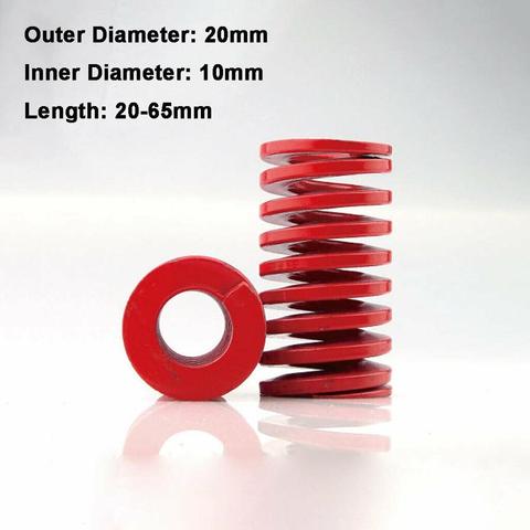 Ressort de Compression rouge, diamètre extérieur 20mm, diamètre intérieur 10mm, longueur du ressort 20-65mm, 1 pièce ► Photo 1/5