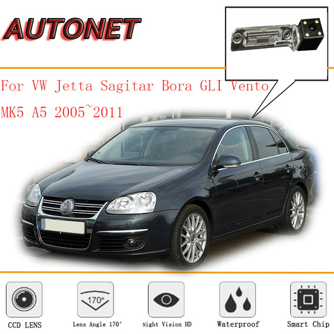 AUTONET – caméra de recul pour Volkswagen Jetta/Bora/GLI/Vento MK5 A5 2005 ~ 2011CCD/Vision nocturne/caméra de sauvegarde/caméra de plaque d'immatriculation ► Photo 1/6