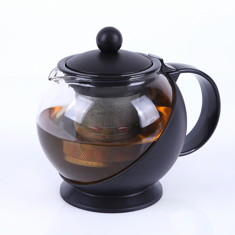 Revêtement en verre résistant à la chaleur de filtre d'acier inoxydable de pot de thé, théière de bulle ► Photo 1/6