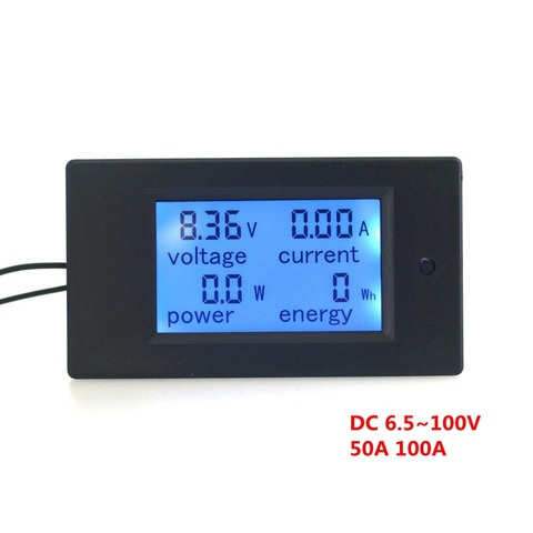 Voltmètre numérique pour écran LCD, voltmètre numérique, moniteur d'énergie, rétro-éclairage bleu, DC 6.5-100V ► Photo 1/5