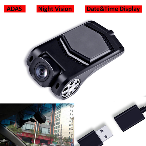 Caméra frontale USB de qualité supérieure, enregistreur DVR, Vision nocturne, ADAS, pour système Android, autoradio, lecteur multimédia ► Photo 1/6