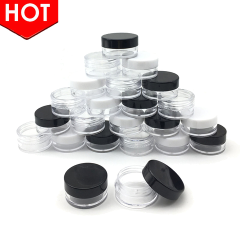 200 pièces échantillon cosmétique vide conteneur 2g/3g/5g/10g/15g/20g Pot rond petite bouteille pour maquillage ombre à paupières ongles poudre ► Photo 1/6